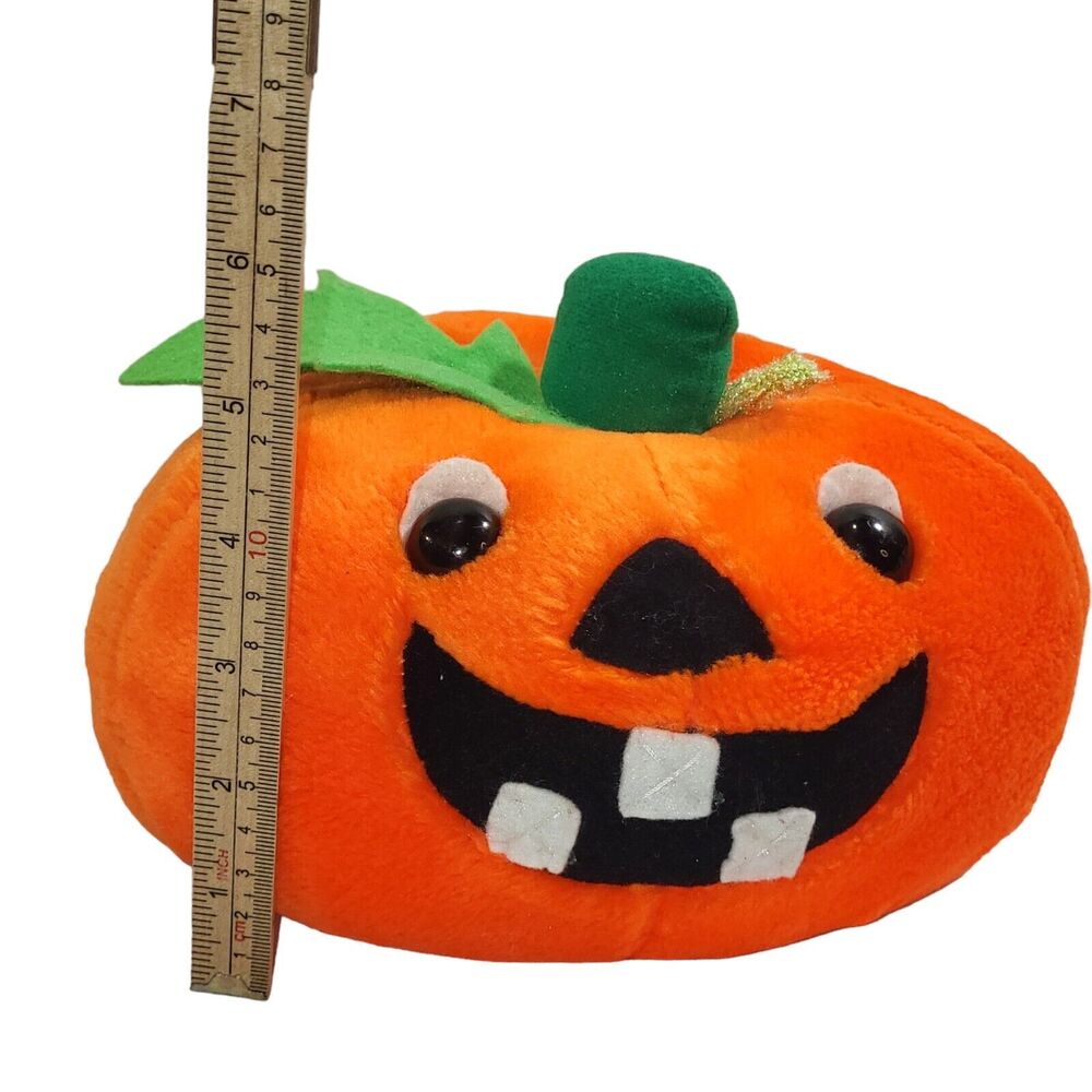 Vintage America Wego Plush Pumpkin Stuffed Halloween Jack-O-Lantern 7" - Picture 11 of 11